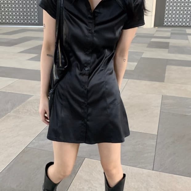 보헤미안서울 GLOSS SHIRT OPS 글로스 셔츠 원피스