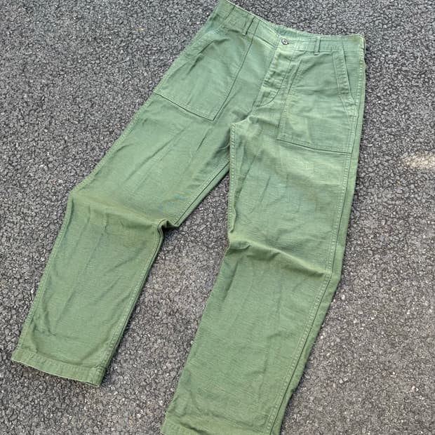 오어슬로우 올리브 퍼티그 팬츠