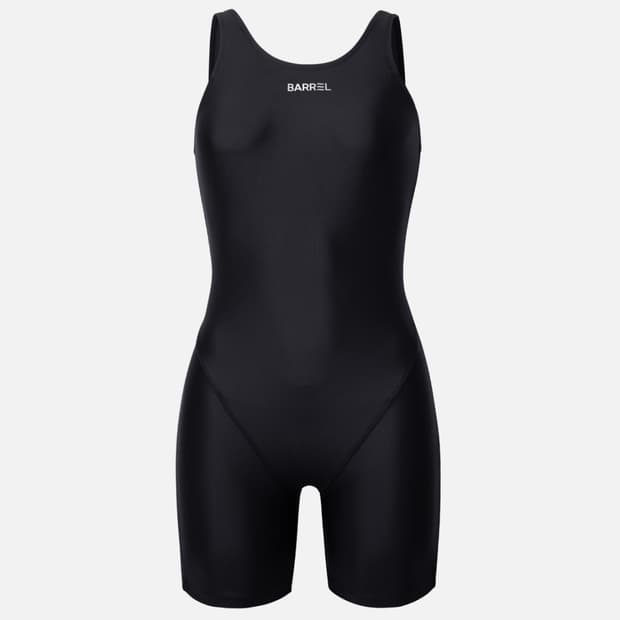배럴 우먼 에센셜 U백 3부 반신 반전신 수영복 블랙 100
