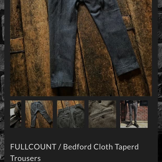 풀카운트 배드포드 트라우져