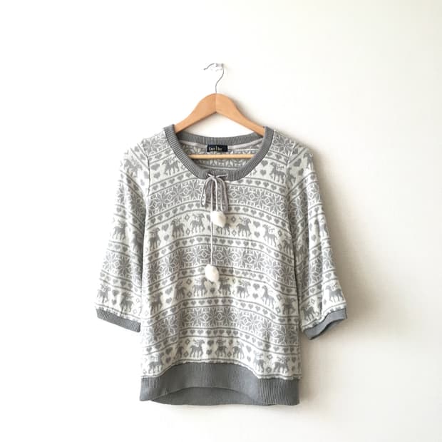 빈티지 노르딕 방울 니트