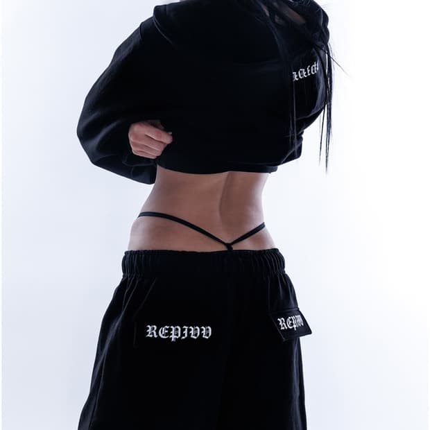 레피브 블랙 카고 조거팬츠