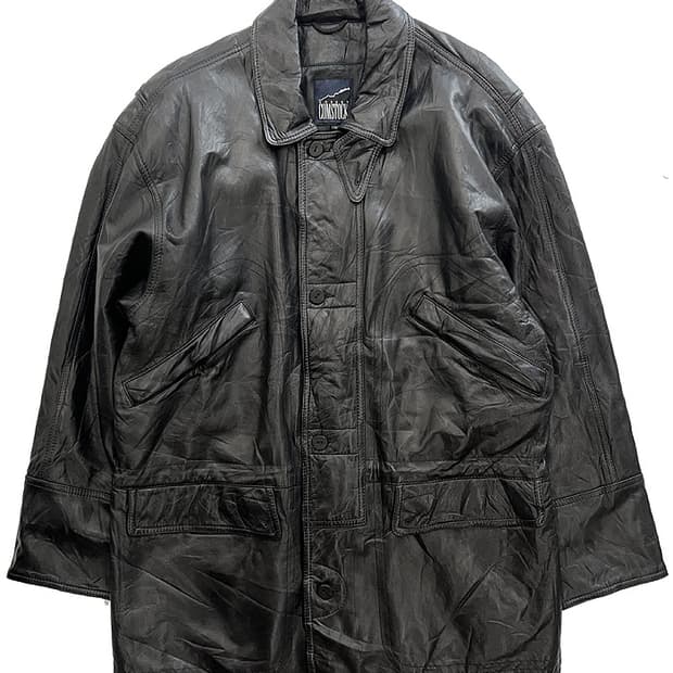 COMSTOCK 빈티지 레더 카코트