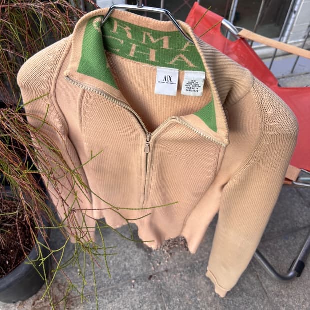 Vintage Armani Knit Zip Up