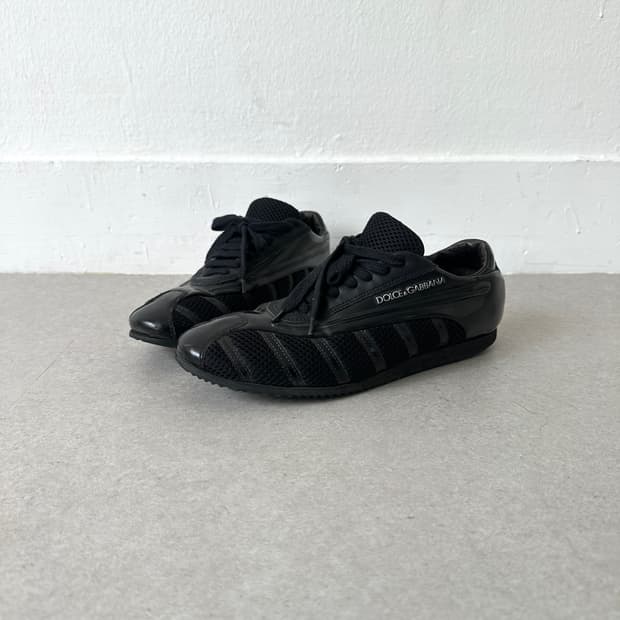 돌체앤가바나 2000s 스포티 메쉬 레더 스니커즈