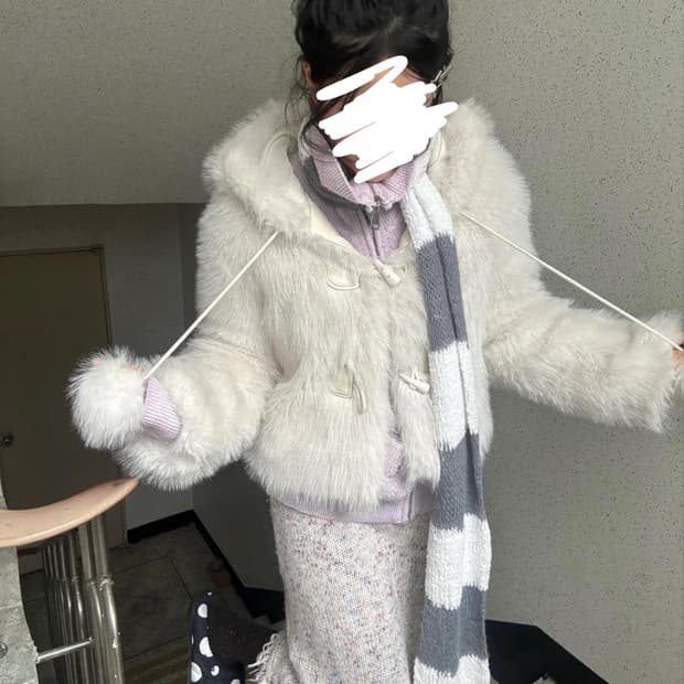 미라이클립 빈티지 방울 떡볶이 퍼자켓