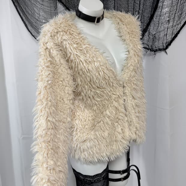 ivory fur jacket