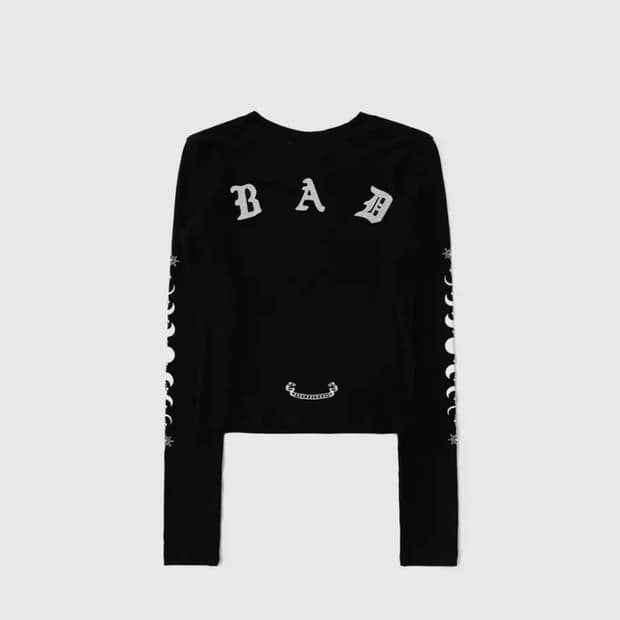 배드블러드 미스틱 라인스톤 로고 져지 슬림 롱슬리브 