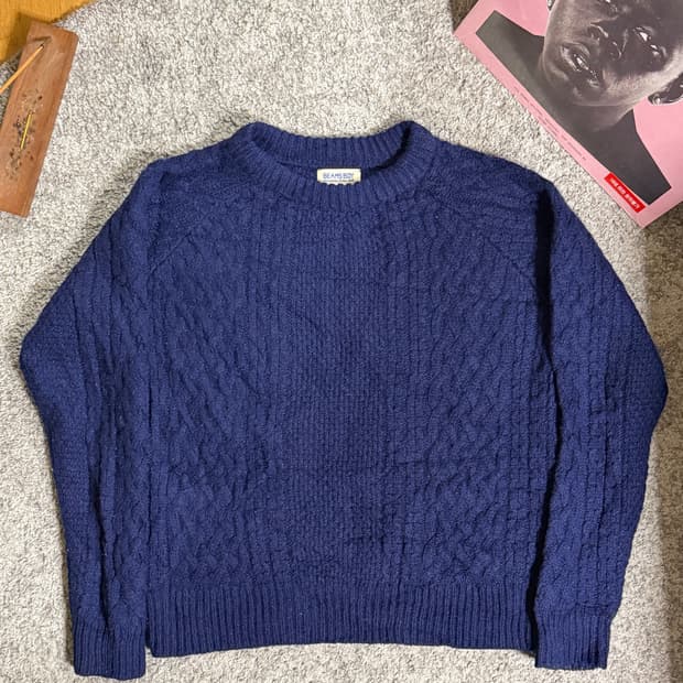 BEAMS BOY 빔즈보이 케이블 울 니트