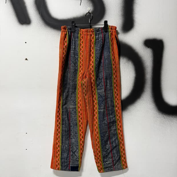 VTG 빈티지 재패니즈 동양 오리엔탈 사시코 자수 밴딩 팬츠