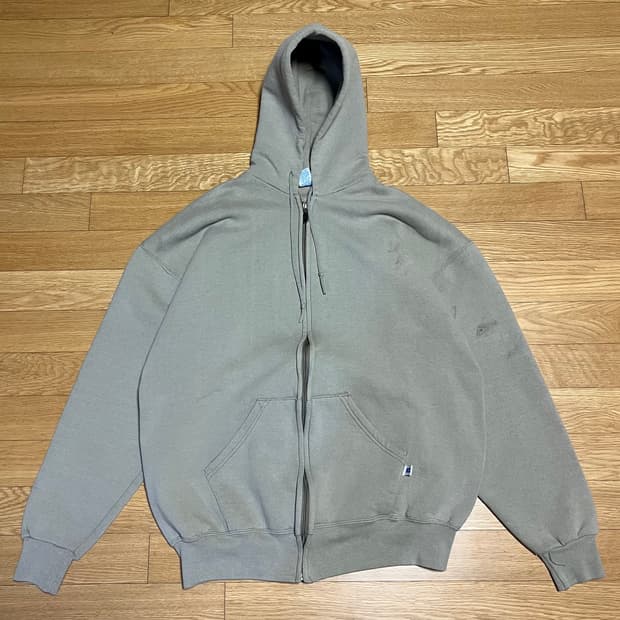 [XL] 90s 빈티지 러셀 후드집업 베이지