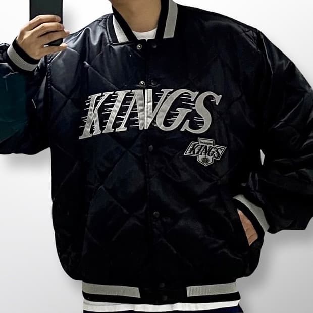대장급 90s USA 마제스틱 LA킹스 바시티자켓