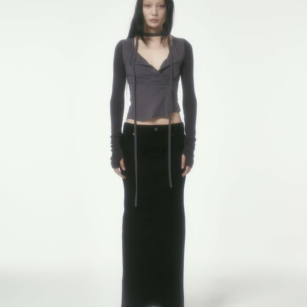 Bonnae Washed denim skirt