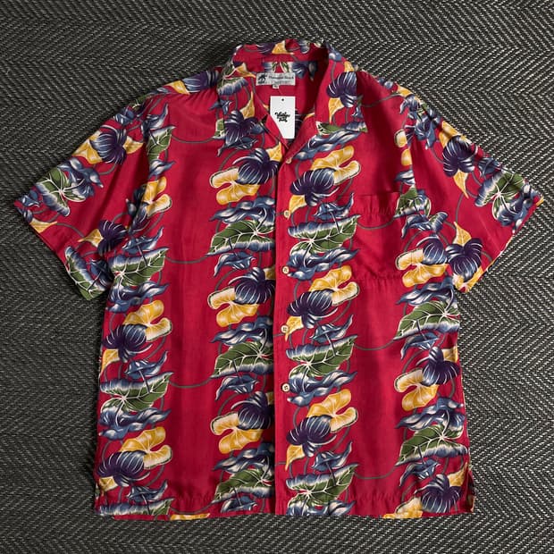 USA 오리지날 빈티지 하와이안 셔츠o 3177