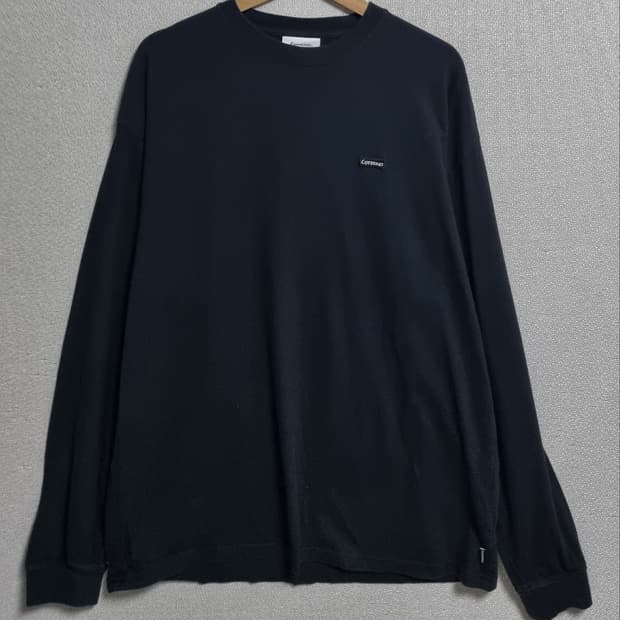 XL ) 커버낫 블랙 롱슬리브 긴팔티