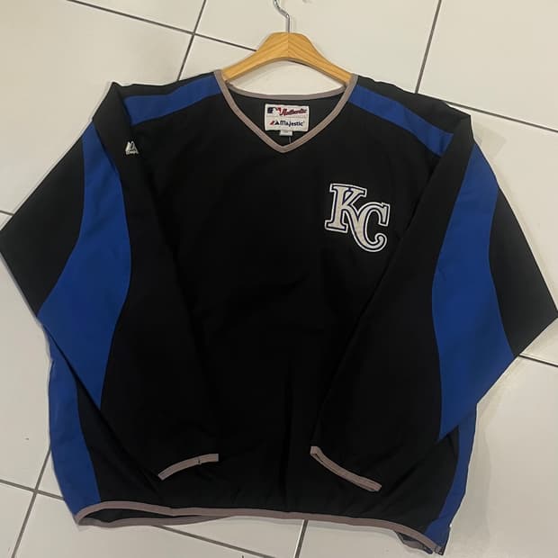 마제스틱 캔자스시티 블루•블랙 웜업 