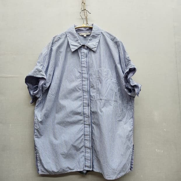 VOV 보브 원포켓 스트라이프 셔츠 반팔 블라우스 55(XL)