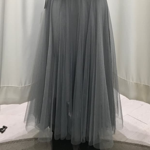 블루그레이 튤 스커트