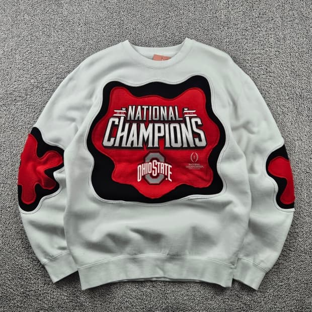 오하이오스테이트 아플리케 커스텀 맨투맨 스웻 셔츠 ( M ) / 9346