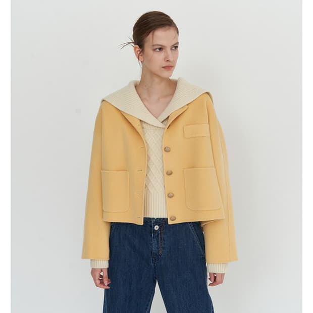 (새상품) 쥬시쥬디 울100 숏코트