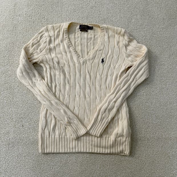 [S/P] 폴로랄프로렌 여성 캐이블 브이넥 니트 0102T1
