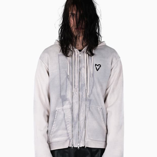 베인 쓰리 집 후디 더스티 화이트