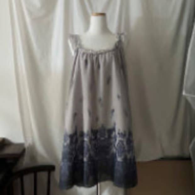 연보라 페이즐리 원피스