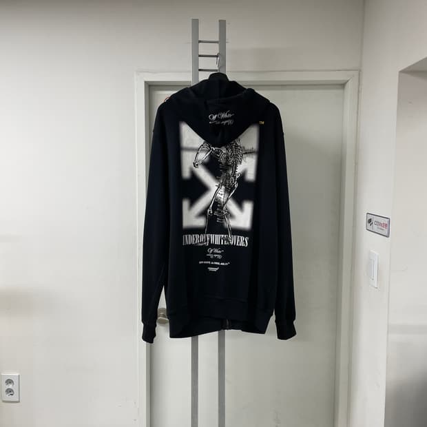 언더커버 오프화이트 리버시블 후드 집업 XL