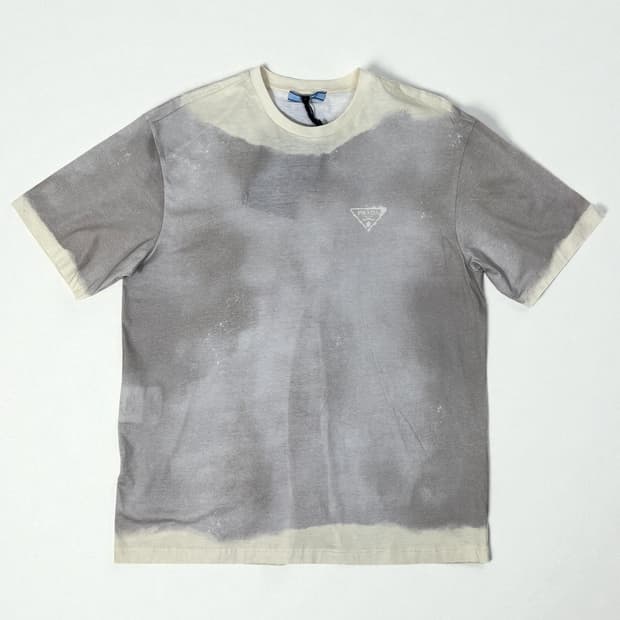 PRADA 프라다 타이다이 프린팅 백 슬릿 티셔츠 L사이즈