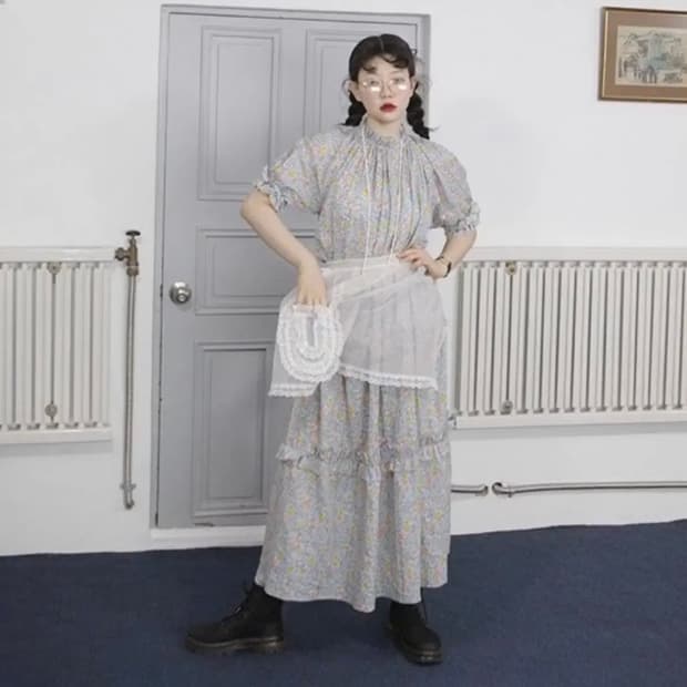 프레클메이드 빈티지 플라워 원피스