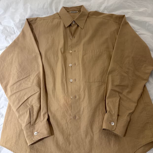 Auralee WASHED FINX TWILL BIG SHIRT 오라리