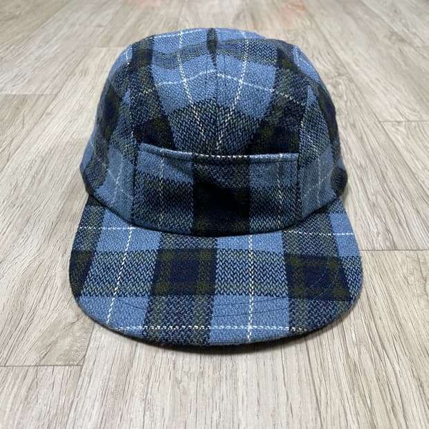 ~58) 90's 뉴욕햇 체크 울 캠프캡(미국제)RRL&LVC&폴로