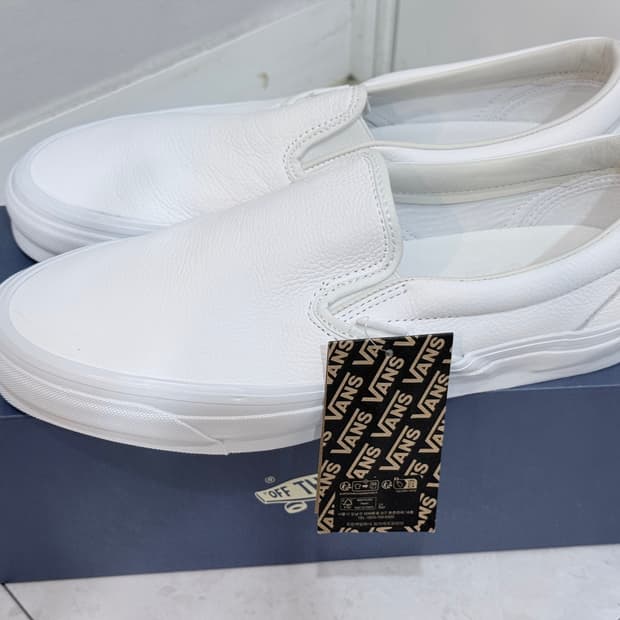 [285] 반스 슬립온 리이슈 98 레더 화이트