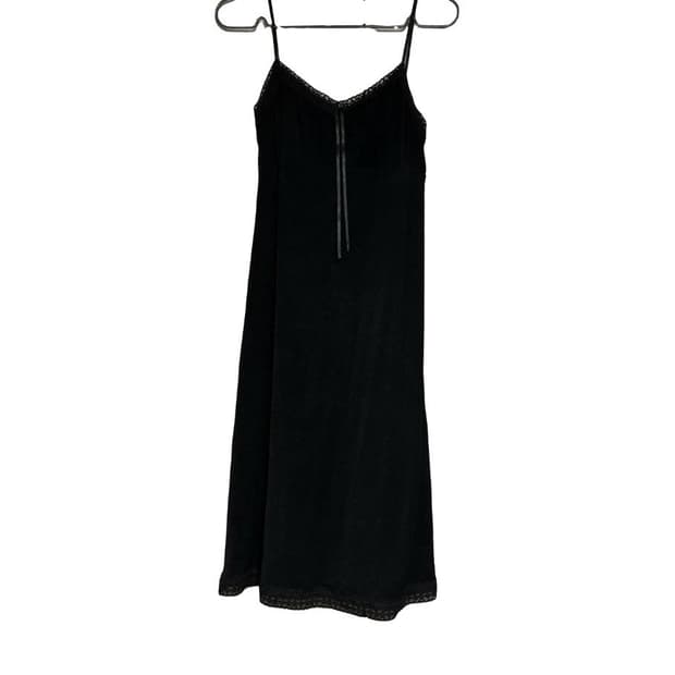 블랙 레이스 롱 슬립 원피스