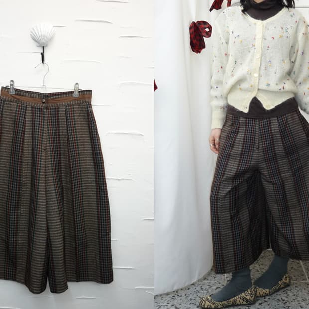 earthtone stripe trousers
