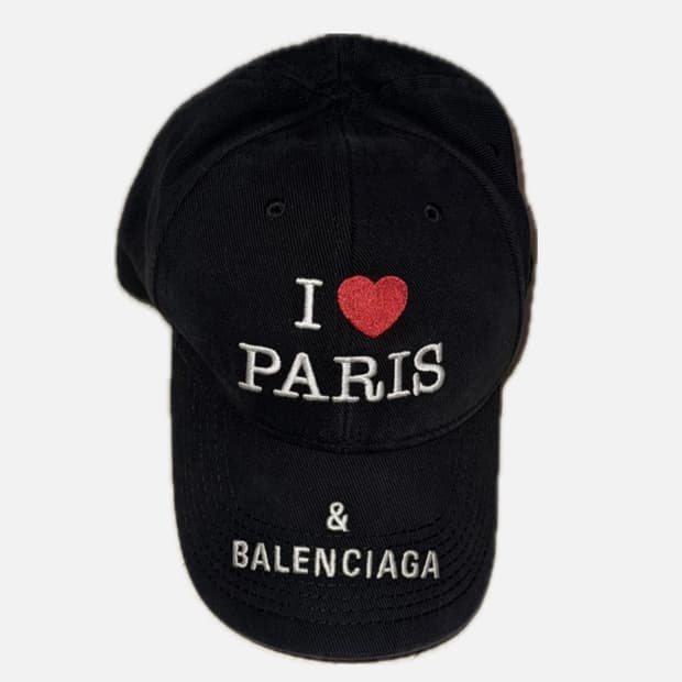 Balenciaga 아이 러브 파리 & 발렌시아가 캡 블랙