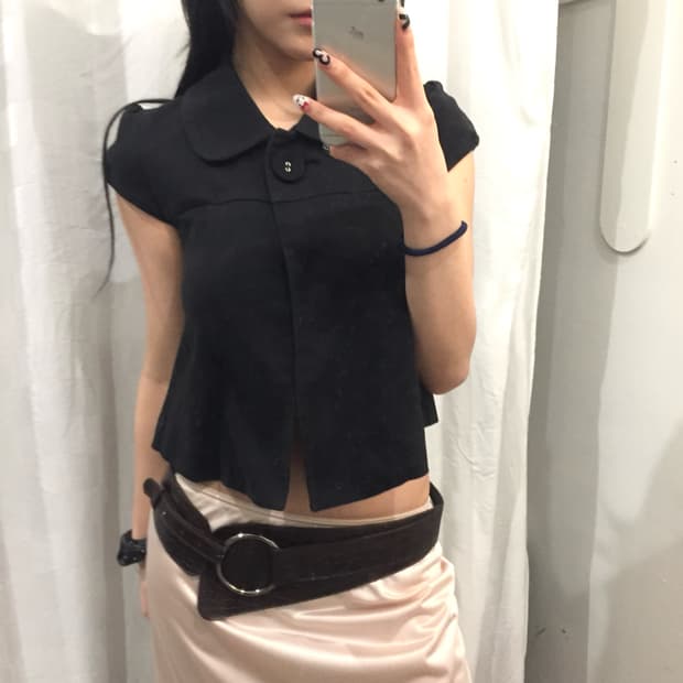 JPN Vintage 하구미 모리걸 로맨틱 원버튼 자켓