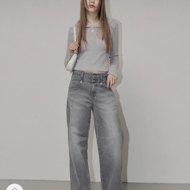 DD 데님팬츠 스톤그레이