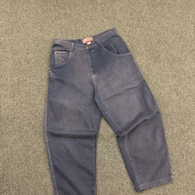 34)Ambient wear 빈티지 벌룬핏 네이비 코튼 팬츠