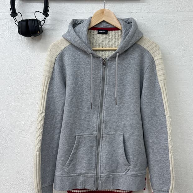 디젤 스웻 니트 후드집업