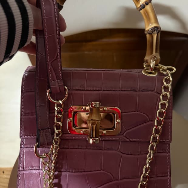 통가죽미니뱀부가방거의새거