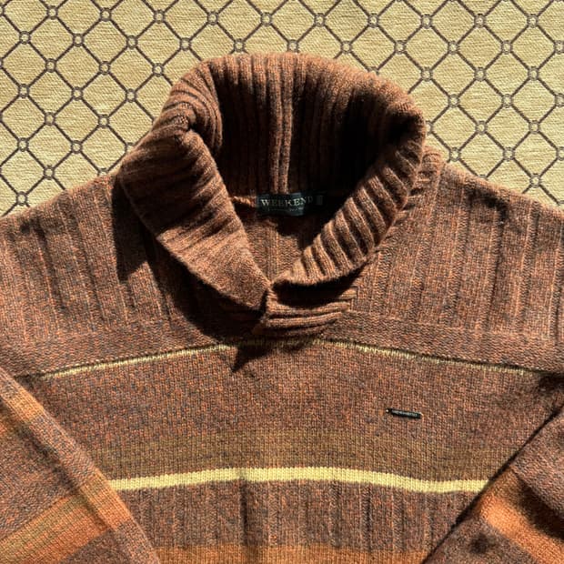 오렌지 빈티지 니트