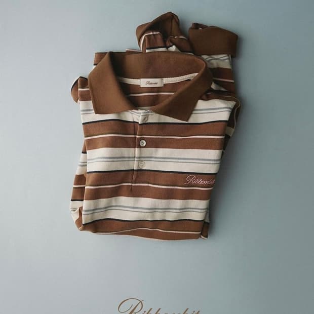 리본빛 스트라이프 카라티