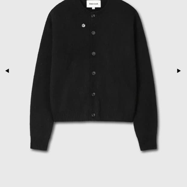 토니웩 알파카 모헤어 크루넥 가디건 L 블랙