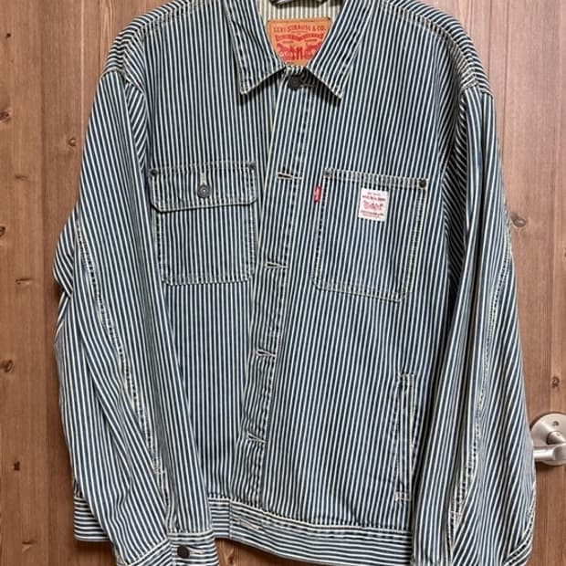 리바이스 워크웨어 선라이즈 트러커자켓 판매합니다. [스트라이프/L]