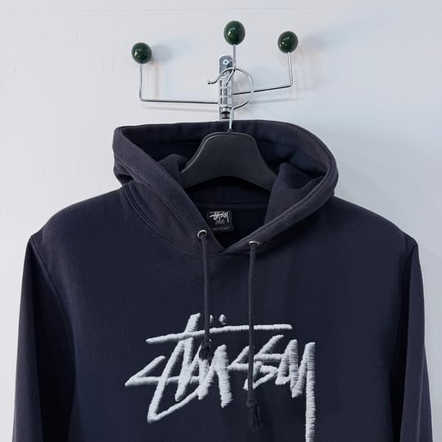 스투시 스탁 로고 후드 