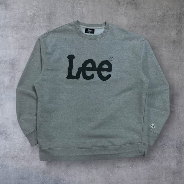 Lee 스펠아웃 빅로고 그레이 맨투맨