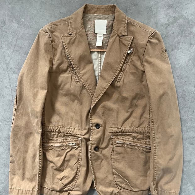 Diesel 디젤 베이지 브라운 코튼 워크 자켓 블레이저 