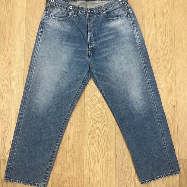 A.PRESSE NO.22 WASHED WIDE DENIM PANTS