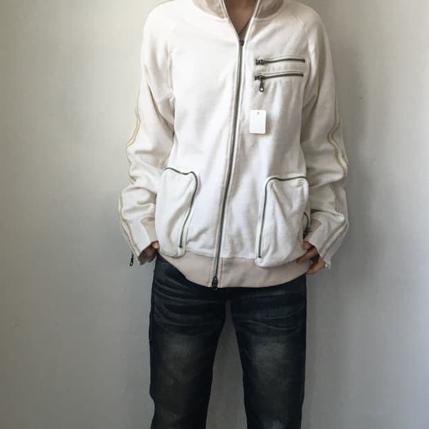 Velour high neck zip up